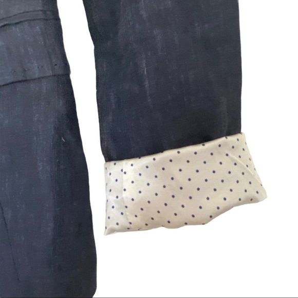 Zara dark wash Jean style button front long sleeve casual blazer jacket SZ S EUC - Picture 3 of 5